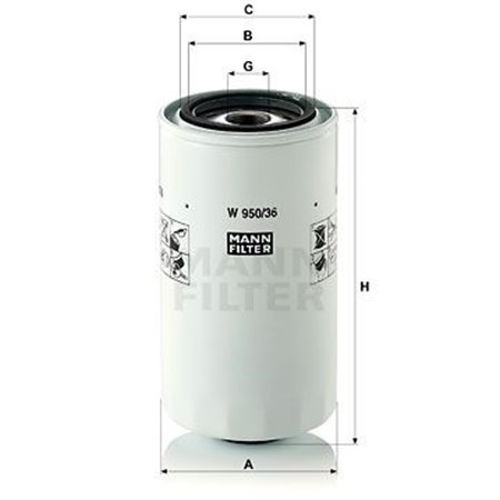 W 950/36 Масляный фильтр MANN-FILTER