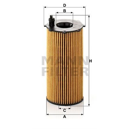HU 820/2 x Масляный фильтр MANN-FILTER