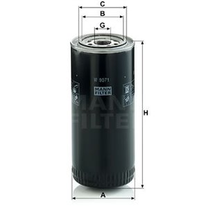 W 9071 Oil Filter MANN-FILTER - Top1autovaruosad