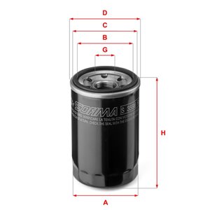 S3596R  Oil filter SOFIMA 