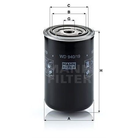 WD 940/19 Масляный фильтр MANN-FILTER