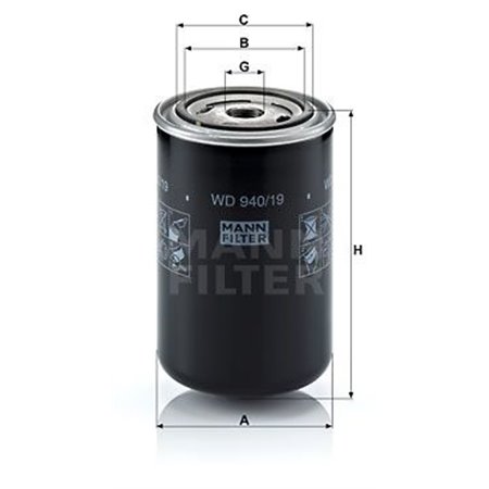 WD 940/19  Oil filter MANN FILTER 