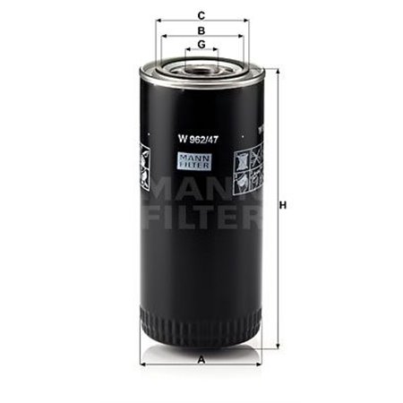 W 962/47  Oil filter MANN FILTER 
