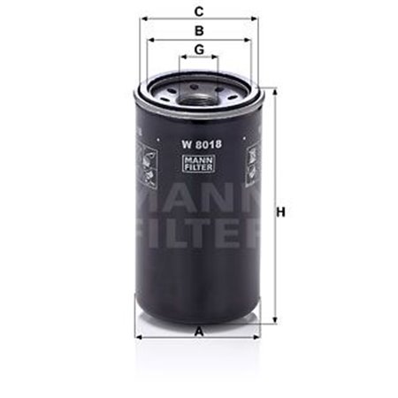 W 8018 Oil Filter MANN-FILTER