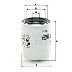 WD 8002 Oil Filter MANN-FILTER - Top1autovaruosad
