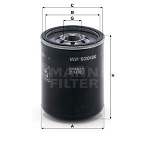 WP 920/80 Масляный фильтр MANN-FILTER - Top1autovaruosad