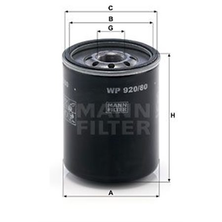 WP 920/80  Oil filter MANN FILTER 