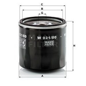 W 921/80  Oil filter MANN FILTER 