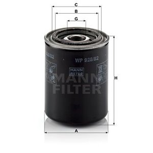 WP 928/82 Масляный фильтр MANN-FILTER - Top1autovaruosad