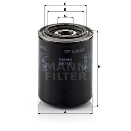 WP 928/82 Масляный фильтр MANN-FILTER