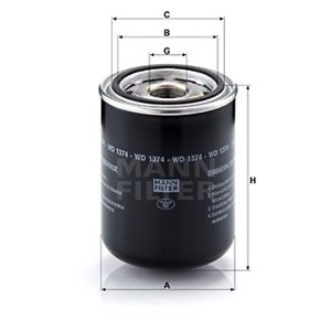 WD 1374  Oil filter MANN FILTER 