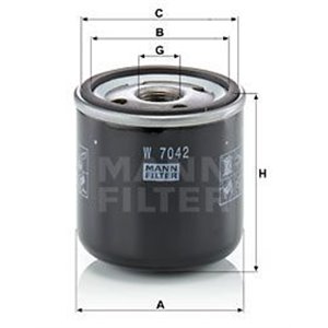W 7042 Oil Filter MANN-FILTER - Top1autovaruosad
