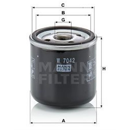 W 7042 Oil Filter MANN-FILTER