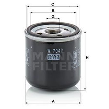 W 7042 Oljefilter MANN-FILTER