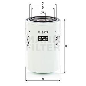 W 9072 Oil Filter MANN-FILTER - Top1autovaruosad