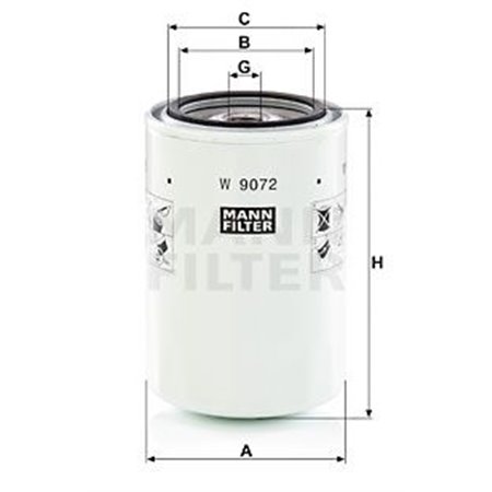 W 9072 Oil Filter MANN-FILTER