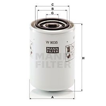 W 9035 Масляный фильтр MANN-FILTER