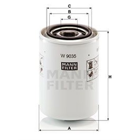 W 9035  Oil filter MANN FILTER 