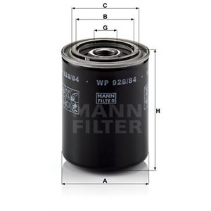 WP 928 84  Oil filter MANN FILTER  - Top1autovaruosad