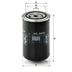 WD 940/26 Масляный фильтр MANN FILTER     