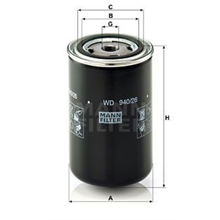 WD 940/26 Õlifilter MANN-FILTER