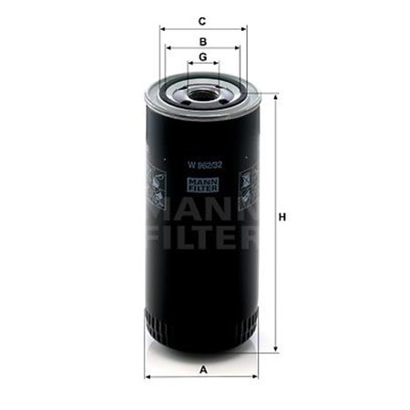 W 962/32 Oil Filter MANN-FILTER