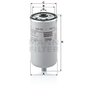 WDK 725  Fuel filter MANN FILTER 