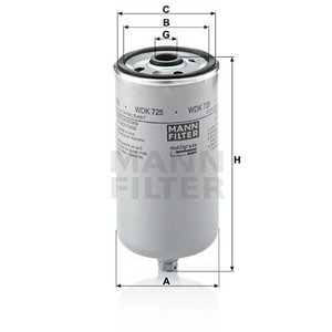 WDK 725 Топливный фильтр MANN FILTER     