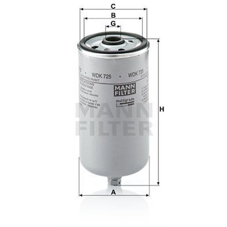 WDK 725 Fuel Filter MANN-FILTER