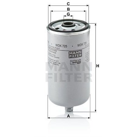 WDK 725  Fuel filter MANN FILTER 