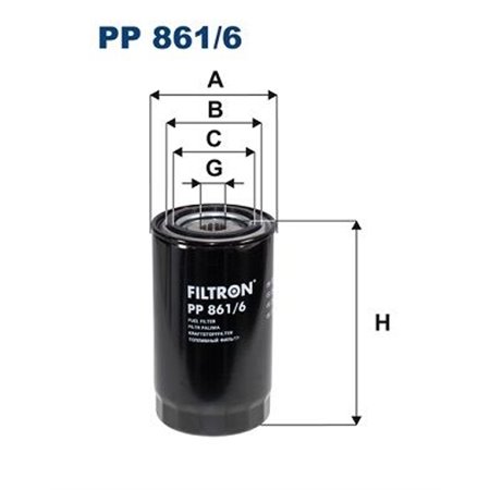 PP 861/6 Kütusefilter FILTRON