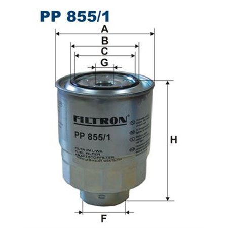 PP 855/1 Kütusefilter FILTRON