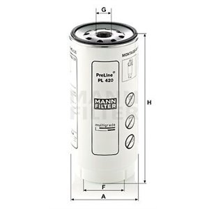 PL 420 X Топливный фильтр MANN FILTER     - Top1autovaruosad