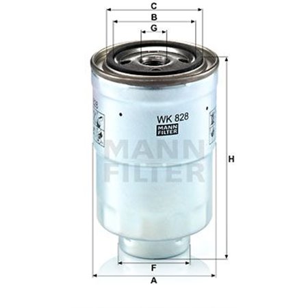 WK 828 x Топливный фильтр MANN-FILTER