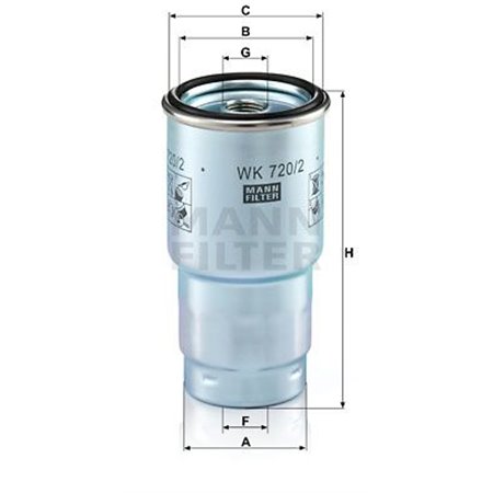 WK 720/2 x Fuel Filter MANN-FILTER