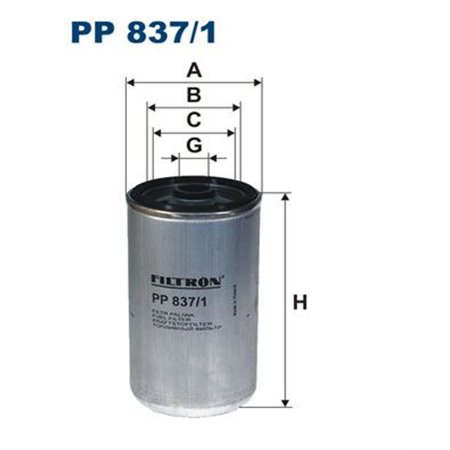 PP 837/1 Kütusefilter FILTRON