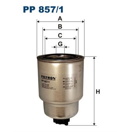 PP 857/1 Kütusefilter FILTRON