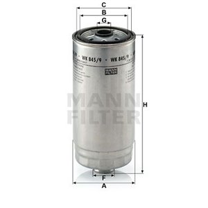 WK 845/9 Топливный фильтр MANN-FILTER - Top1autovaruosad