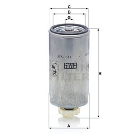 WK 8044 x Fuel Filter MANN-FILTER