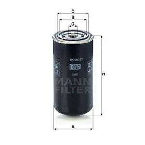 WK 950/21 Топливный фильтр MANN-FILTER - Top1autovaruosad
