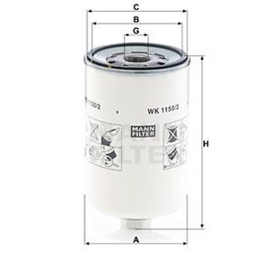 WK 1150/2 Топливный фильтр MANN-FILTER - Top1autovaruosad