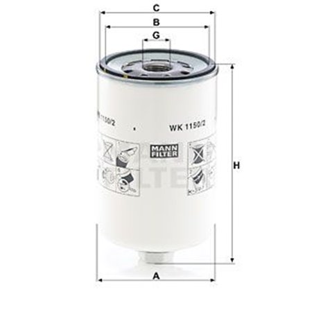 WK 1150/2 Fuel Filter MANN-FILTER