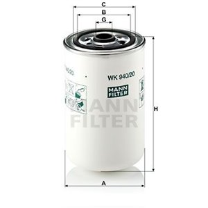 WK 940/20 Fuel Filter MANN-FILTER - Top1autovaruosad