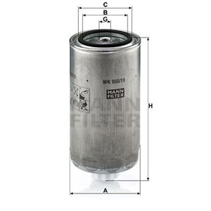 WK 950/19 Топливный фильтр MANN-FILTER - Top1autovaruosad