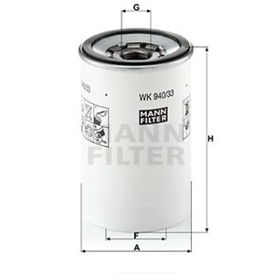 WK 940/33 x Топливный фильтр MANN-FILTER - Top1autovaruosad