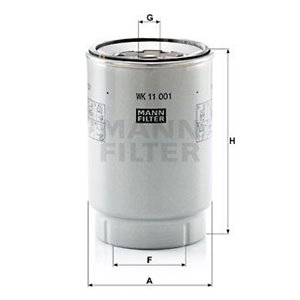 WK 11 001 X Топливный фильтр MANN FILTER  - Top1autovaruosad
