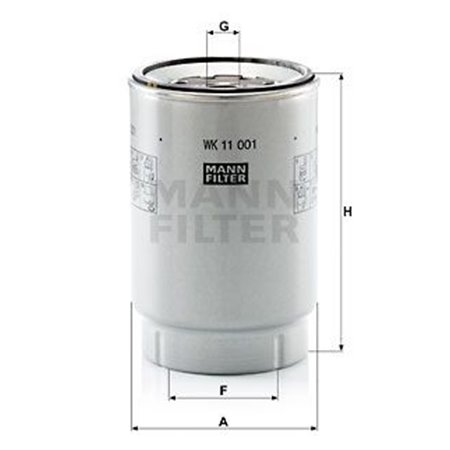 WK 11 001 x Fuel Filter MANN-FILTER