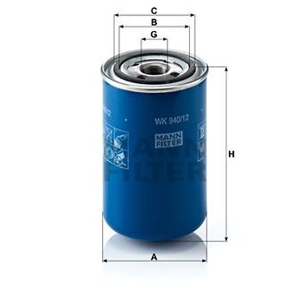 WK 940/12 Fuel Filter MANN-FILTER