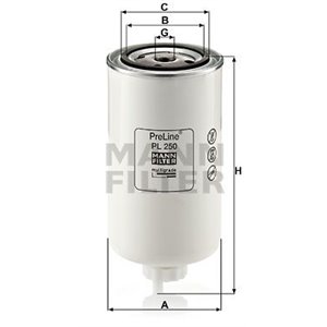 PL 250  Fuel filter MANN FILTER 