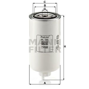PL 250 Топливный фильтр MANN FILTER     